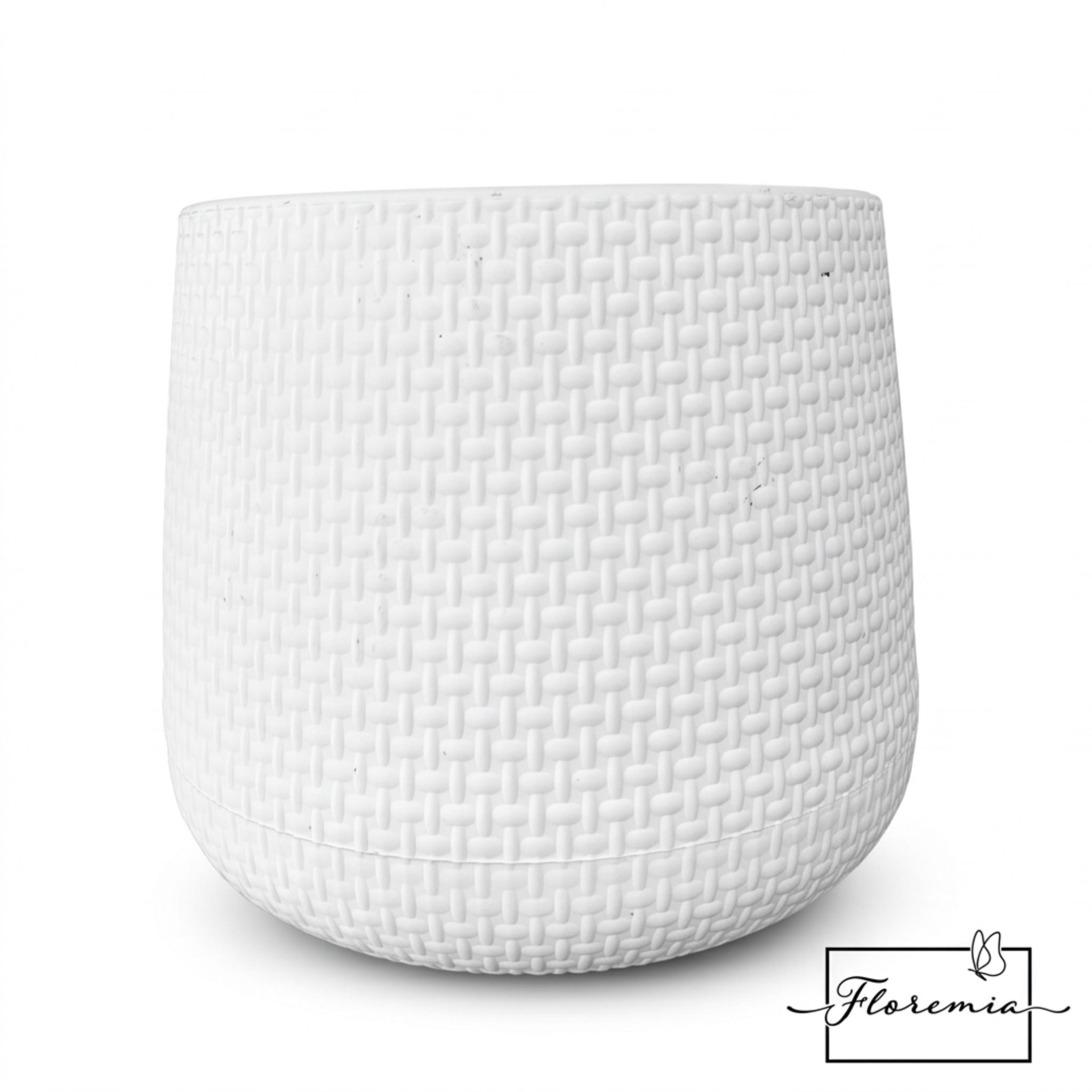 Macetero de plástico con textura